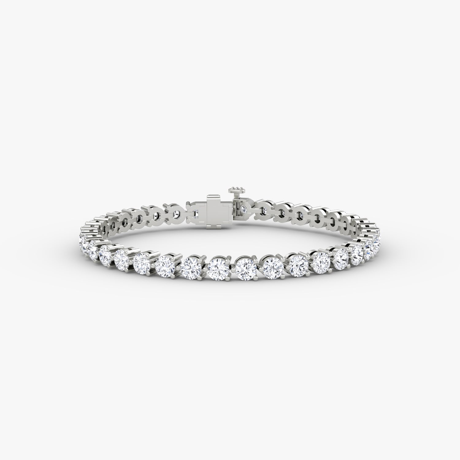 Linear Round Brilliant Superior Lab Grown Diamond Tennis Bracelet