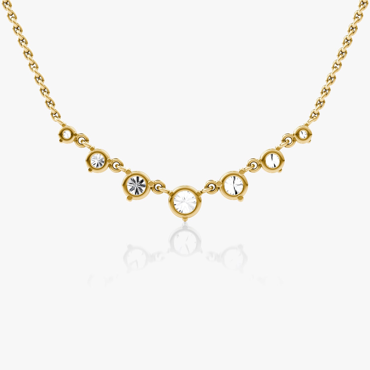 Linked Tennis lab grown diamond necklaces
