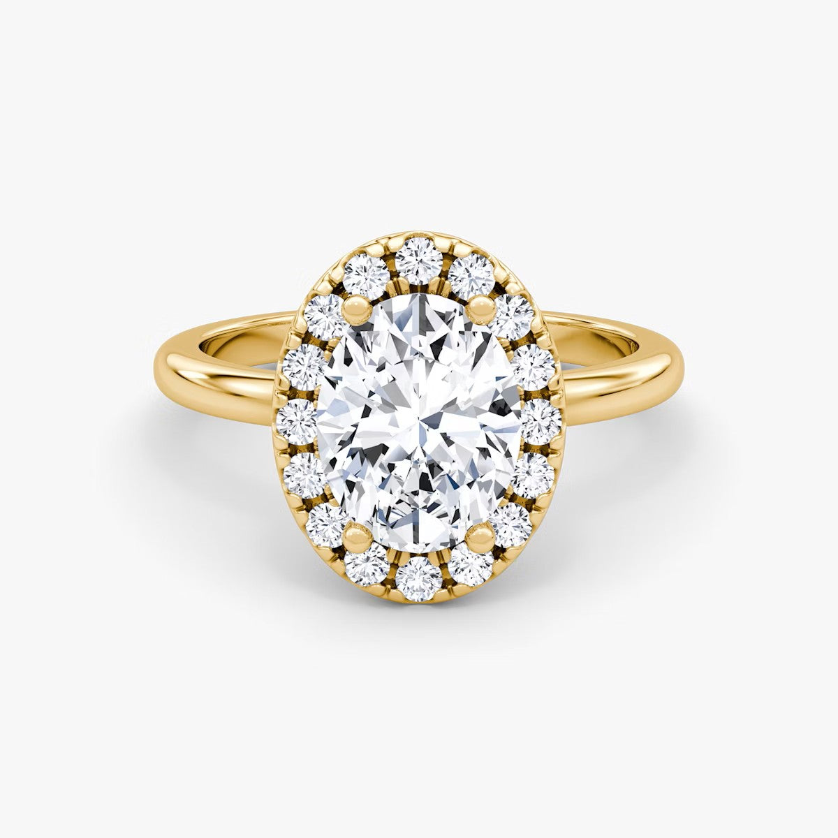 The Big Halo Oval Engagement Ring
