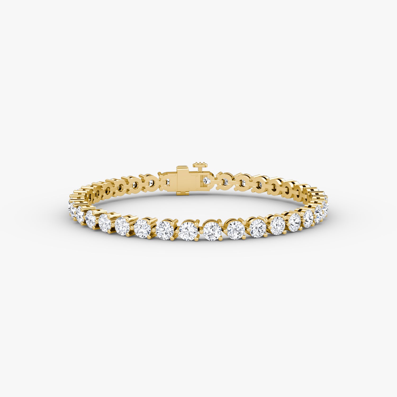 Linear Round Brilliant Superior Lab Grown Diamond Tennis Bracelet